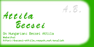 attila becsei business card